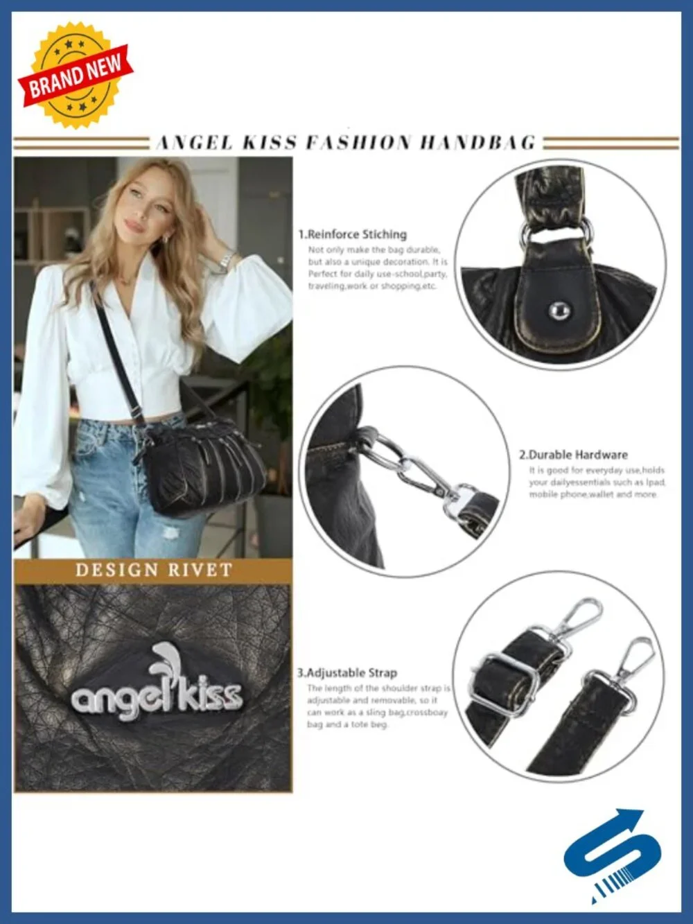 Soft PU Leather Hobo Bag - Trendy Shoulder & Crossbody Purse for Women
